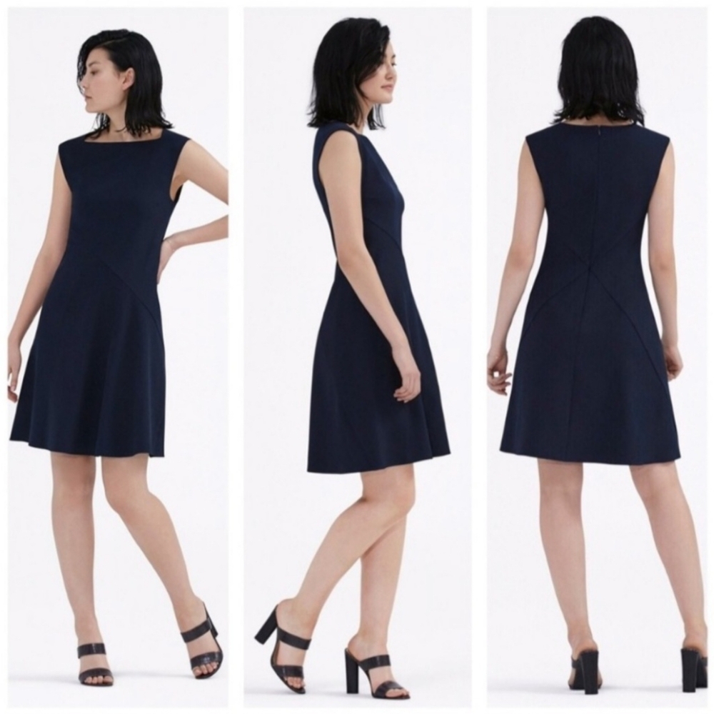 MM Lafleur | Pauline Dress Recycled WonderTex Galaxy Dark Blue +1 1X